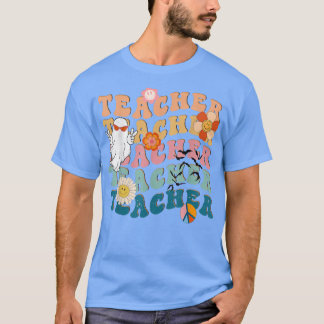 Spooky Teacher Funny Pumpkin Ghost Halloween Costu T Shirt