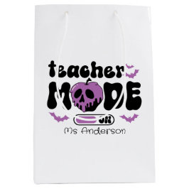 Spooky Teacher Halloween "Mode On" Apple & Fladder