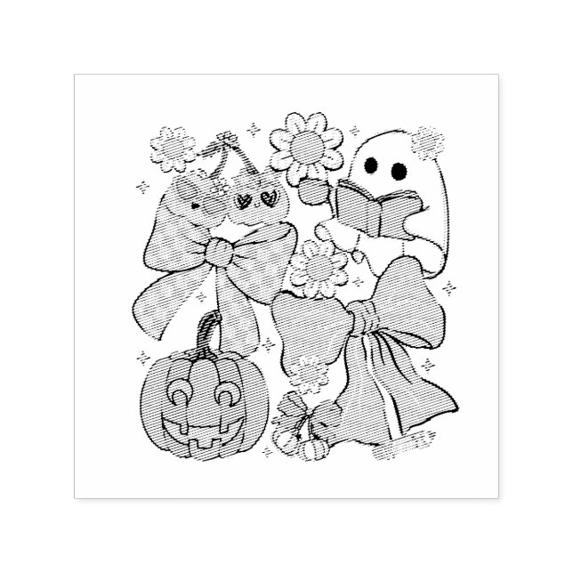 Spooky Teacher Halloween Självfärgande Stämpel (Design)