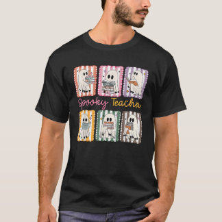 Spooky Teacher Halloween Trick eller Teach Ghost R T Shirt