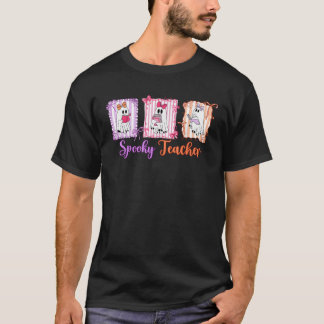 Spooky Teacher Happy halloween Funny Ghost Trick O T Shirt