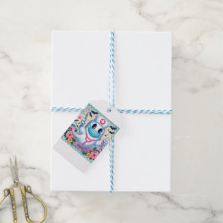 Spooky Tecknad Ghost Nurse: Halloween Art Art Presentetikett