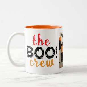 Spooky the Boo Crew Halloween Family Photo Två-Tonad Mugg
