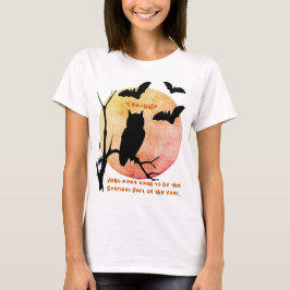 Spooky Thoughts Halloween Uggla & Fladdermöss T-Sh T Shirt