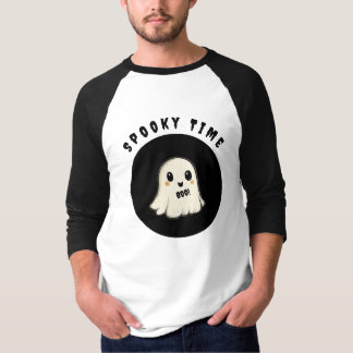 Spooky Time med Halloween Ghost T Shirt