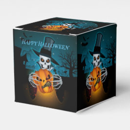Spooky Top hat Skeleton Cube Presentaskar