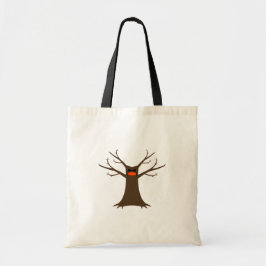 Spooky Träd, som bar en Ansikte-mask, Tote Bag Tygkasse