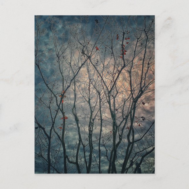Spooky Träd Vykort (Framsida)