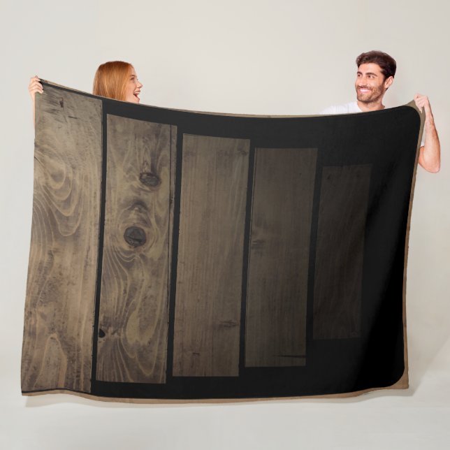 Spooky Trappor - Gamla träets trappor Unik Fleecefilt (På plats)