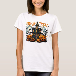 Spooky trick-or-treat på en gammal mansion t shirt