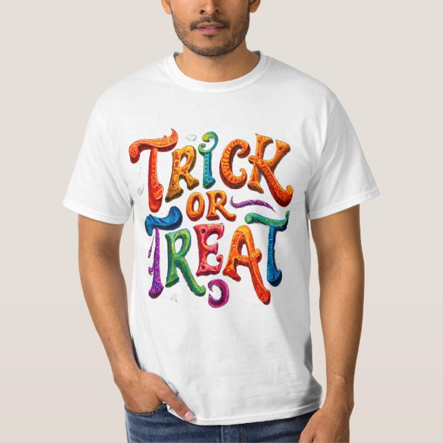 Spooky Trick or Treat Shirt V4 T Shirt (Framsida)
