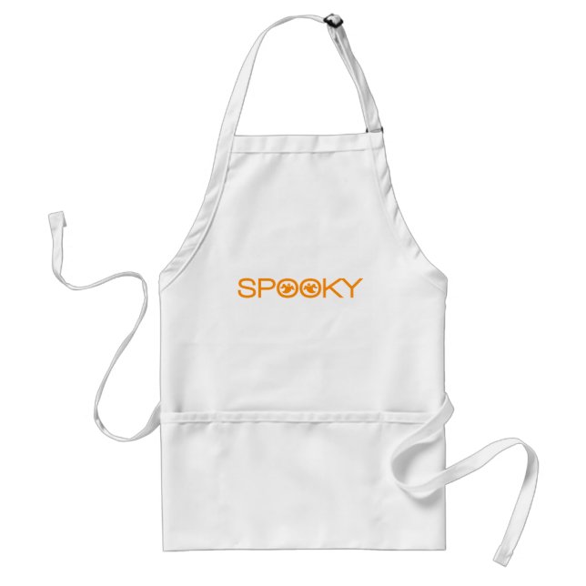 Spooky Typography Halloween Apron Förkläde (Framsidan)