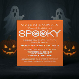 Spooky Typography Halloween fest Inbjudan