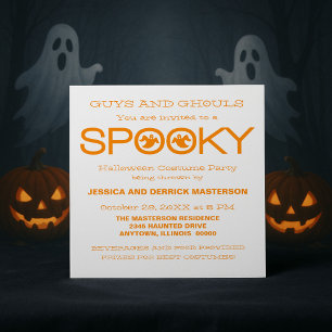 Spooky Typography Halloween fest Inbjudan