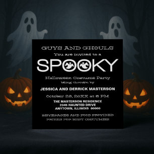 Spooky Typography Halloween fest Inbjudan