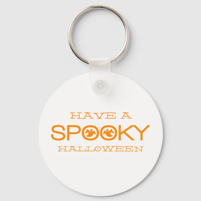 Spooky Typography Halloween Keychain Nyckelring (Framsida)