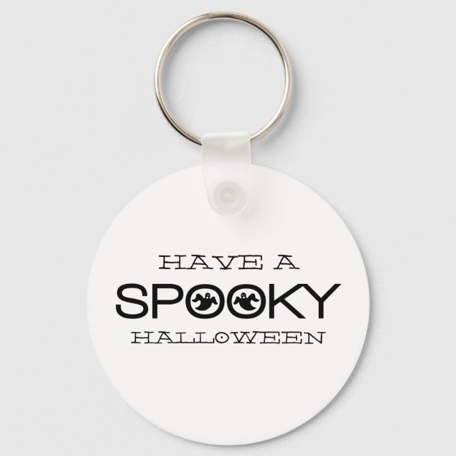 Spooky Typography Halloween Keychain Nyckelring (Framsida)