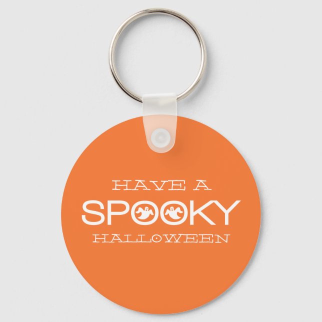 Spooky Typography Halloween Keychain Nyckelring (Framsida)