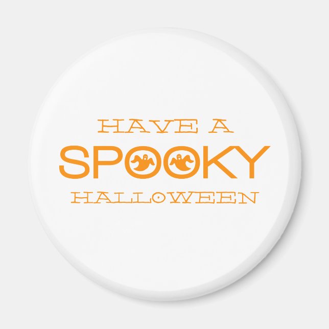 Spooky Typography Halloween Magnet (Framsidan)