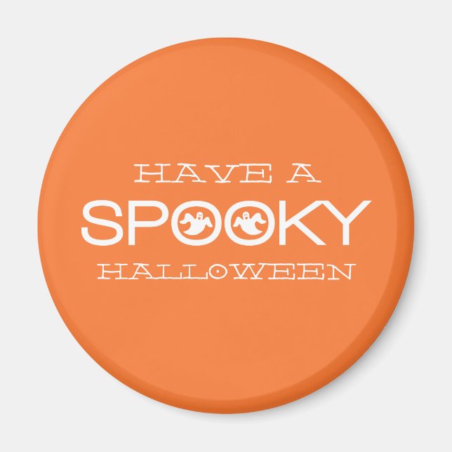 Spooky Typography Halloween Magnet (Framsidan)