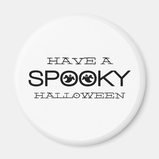 Spooky Typography Halloween Magnet (Framsidan)