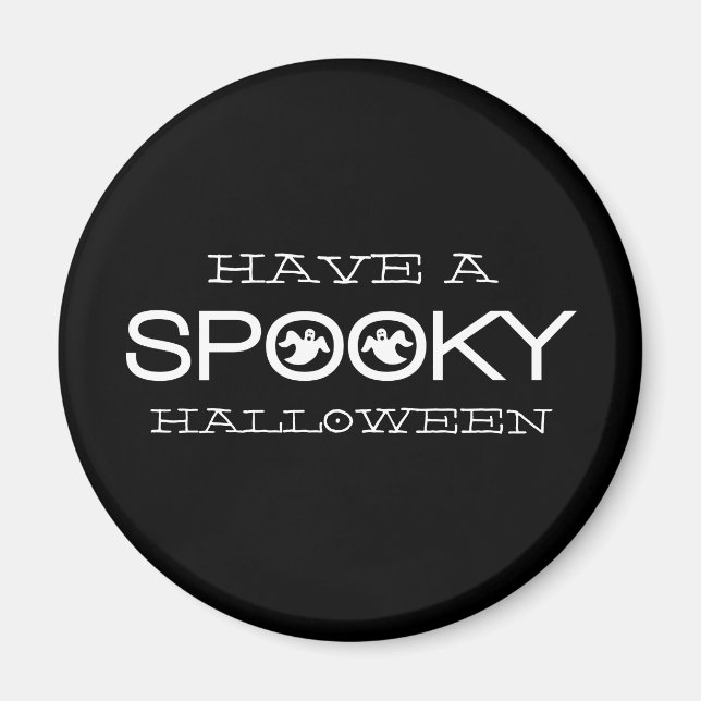 Spooky Typography Halloween Magnet (Framsidan)