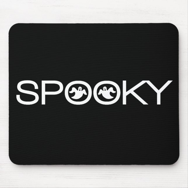 Spooky Typography Halloween Mousepad Musmatta (Framsidan)