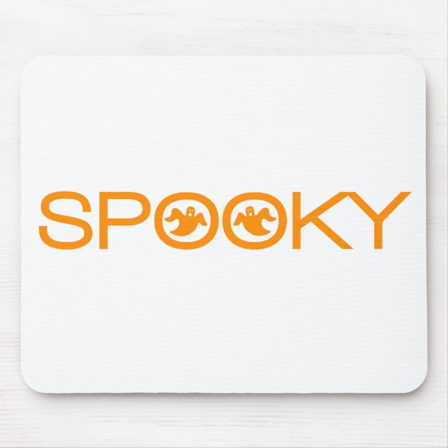 Spooky Typography Halloween Mousepad Musmatta (Framsidan)
