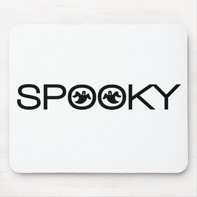 Spooky Typography Halloween Mousepad Musmatta (Framsidan)