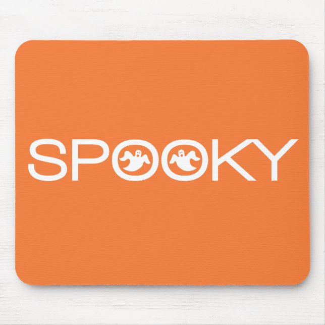 Spooky Typography Halloween Mousepad Musmatta (Framsidan)