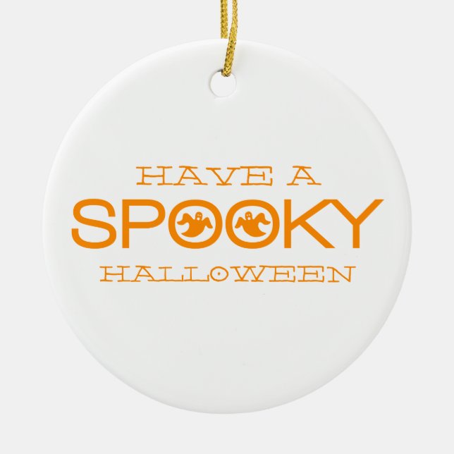 Spooky Typography Halloween Ornament (Framsidan)