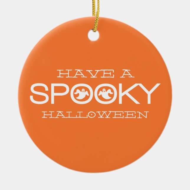 Spooky Typography Halloween Ornament (Framsidan)