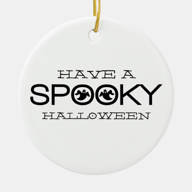 Spooky Typography Halloween Ornament (Framsidan)