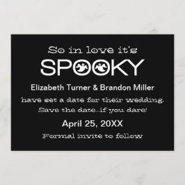 Spooky Typography Halloween Spara datum Datumet