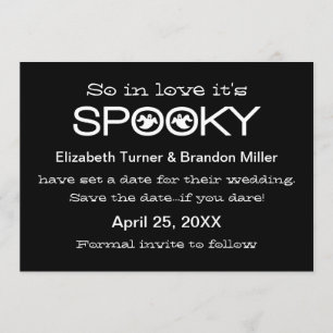 Spooky Typography Halloween Spara datum Datumet