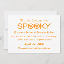 Spooky Typography Halloween Spara datum Datumet