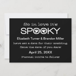Spooky Typography Halloween Spara datum Spara Datumet