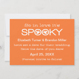 Spooky Typography Halloween Spara datum Spara Datumet