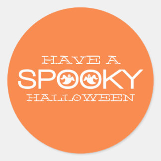 Spooky Typography Halloween Stickers Runt Klistermärke