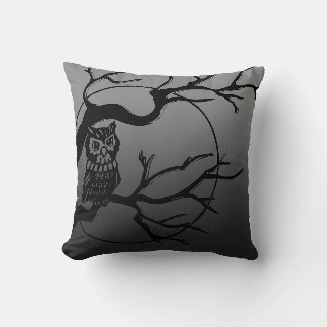 Spooky Uggla Pillow Kudde (Framsida)
