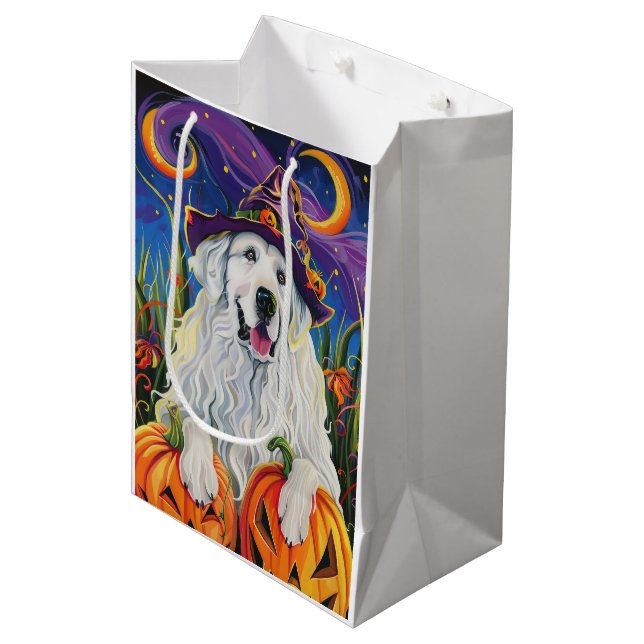 Spooky Underbar Pyrenees Hund Halloween Witch Pump (Framsidan Vinklad)