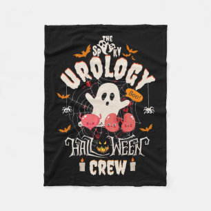 Spooky Urology Halloween Crew Cute Ghost Nurse Stu Fleecefilt