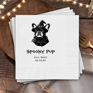 Spooky Valp Anpassningsbar Pet Cocktail Napkins Br Pappersservett