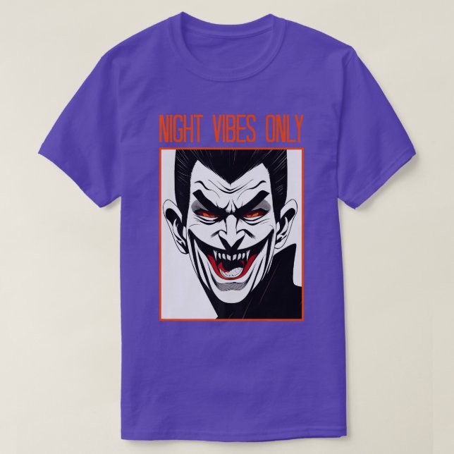 Spooky Vampire Fangs Halloween Graphic Night Vibes T Shirt (Design framsida)