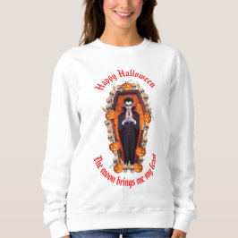 🎃 Spooky Vampire Halloween White Sweatshirt 🧛 T Shirt