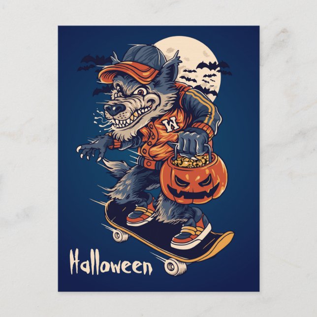 Spooky Varg Vykort (Framsida)