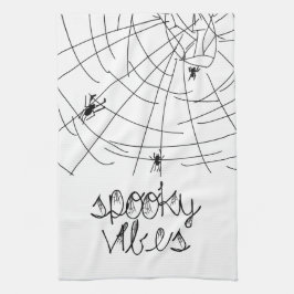 Spooky Vibes Abstrakt Spiders Kökshandduk