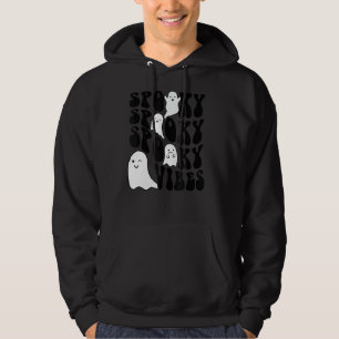 Spooky Vibes Boo Halloween Cute Ghost Boo Hoodie