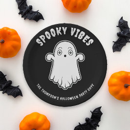 Spooky Vibes Cute Ghost Halloween Black and White