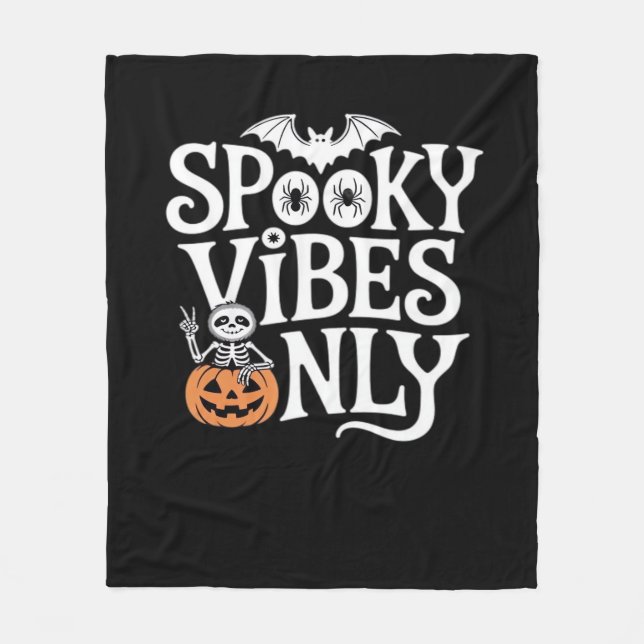 Spooky Vibes Endast Halloween Sloth Oversized T-Sh Fleecefilt (Framsidan)